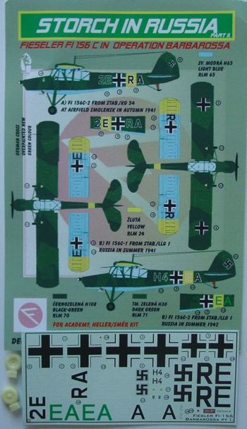 Fieseler Fi-156C-3 in Russia - Part II (designed to be used with Academy, Heller and Smer kits)