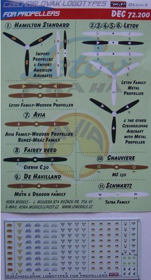 Czechoslovak logotypes for propeller