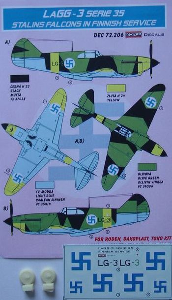 Lavochin LaGG-3 serie 35 in Finnish service (designed to be used with Roden, Dakoplast and Toko kits)
