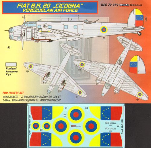 Fiat BR.20 CICOGNA (Venezuelan AF) (designed to be used with Italeri kits)