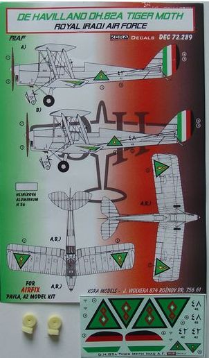 de Havilland DH.82A Tiger Moth Royal Iraqi Air Force (designed to be used with Airfix, Pavla Models and AZ Model kits)