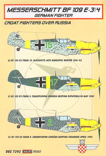 Messerschmitt Bf-109E-3/Bf-109E-4 (Croatian Air Legion)