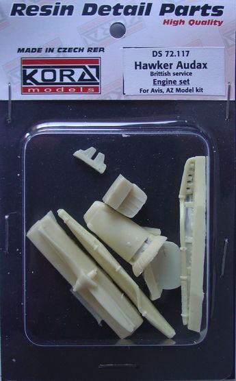 Hawker Audax British - Engine set. Includes new front fuselage, exhausts and propeller (designed to be used with AZ Model and Avis kits)