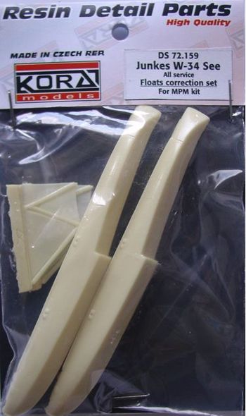 Junkers W.34 Sea Floats Correction Set (designed to be used with MPM and Special Hobby kits)