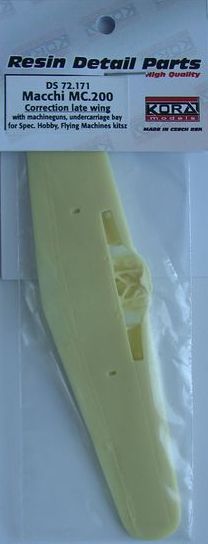 Macchi C.200 Correction late wing (designed to be used with Special Hobby and Flying Machine kits)