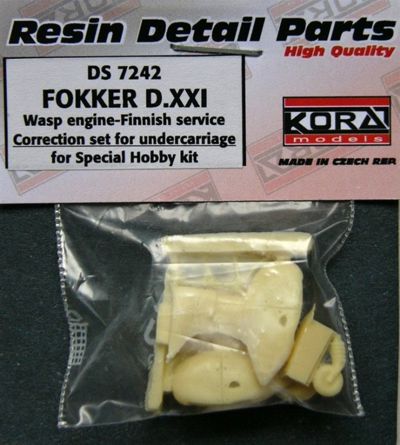Fokker D.XXI Undercarriage set Wasp engine (designed to be used with Special Hobby kits)