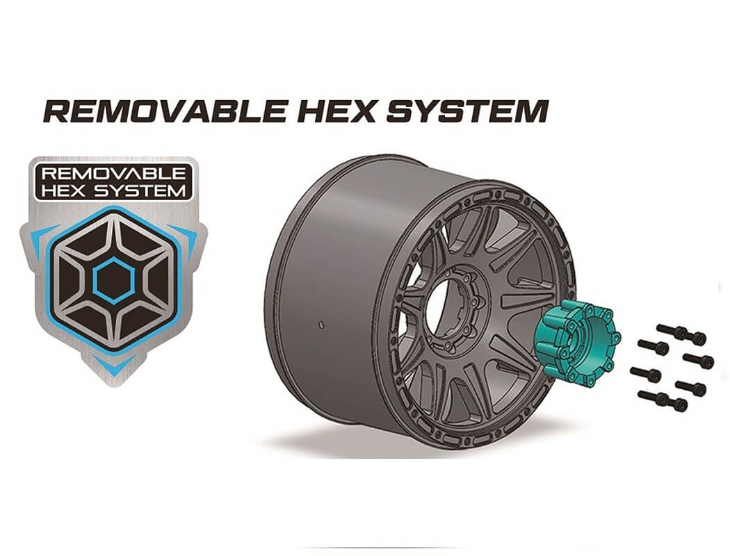 LOUISE RC MFT MT-UPHILL 1/8 0" & 1/2" OFFSET HEX 17MM L-T3354SB