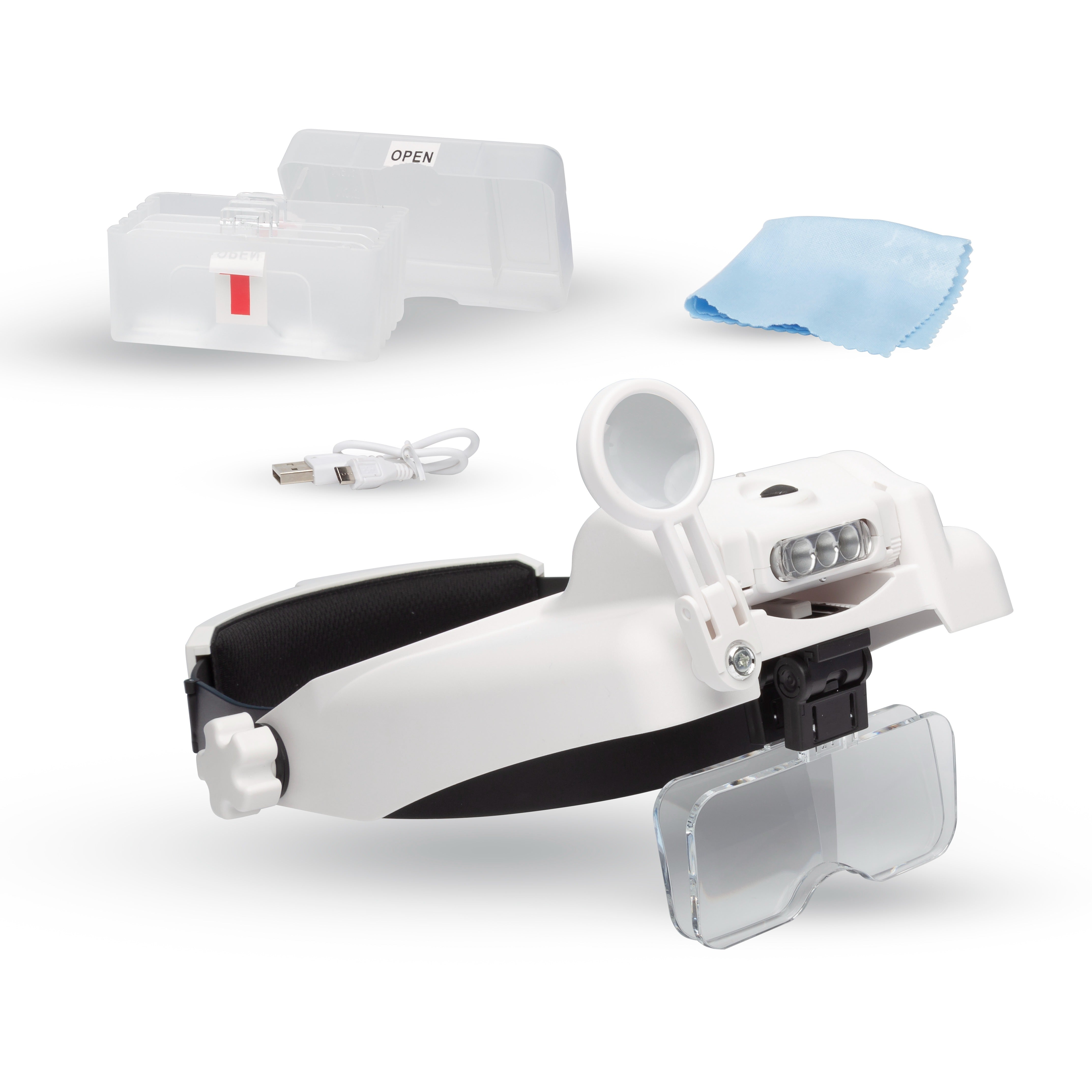 Lightcraft LC1769USB Head Magnifier With LED Lights 73975
