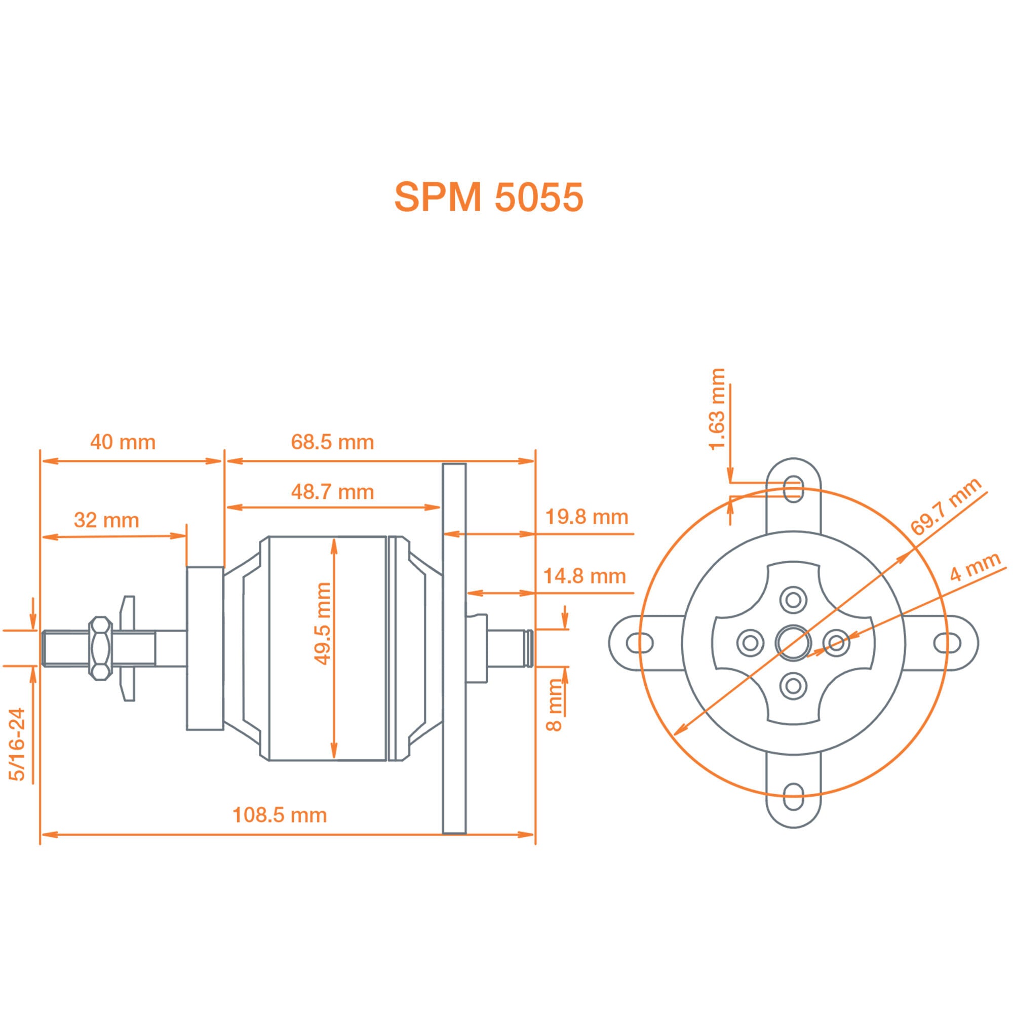 Avian 5055-500Kv Brushless Outrunner Motor