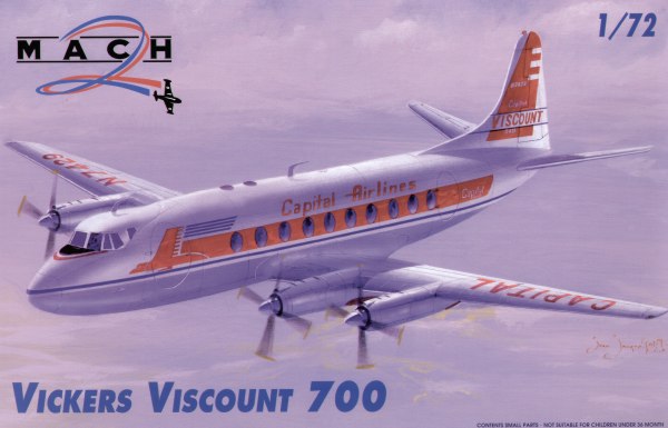Vickers Viscount 700 with decals for Capitol Airlines