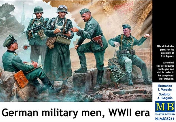 Masterbox 1:35 - German Military Men, WWII era