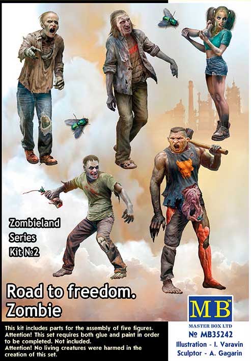 Masterbox 1:35 - Zombieland, Kit No. 2, Zombies