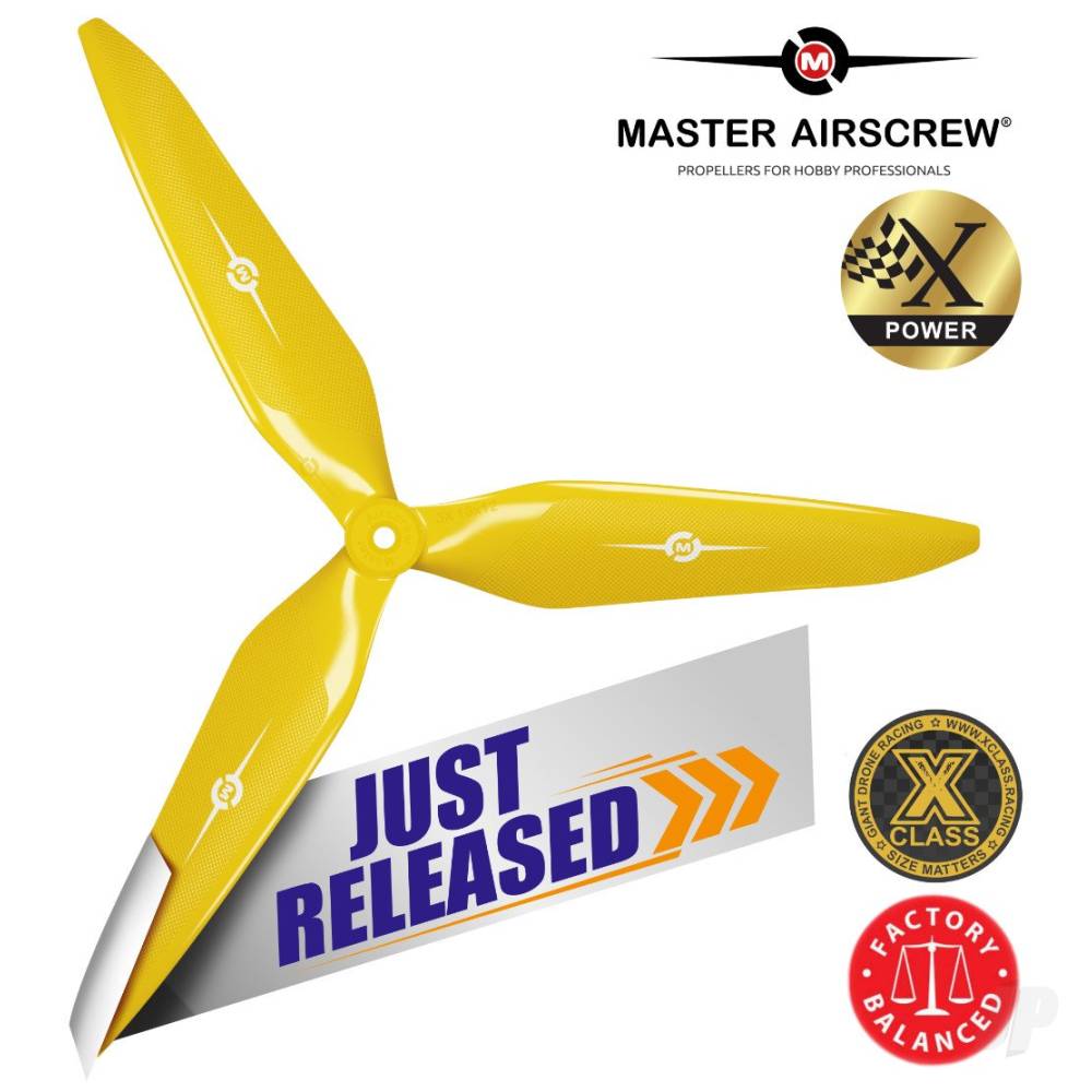 Master Airscrew 13x12 3X Power X-Class Giant Racing Drone Propeller (CCW) - MAS3X13X12NY1 1