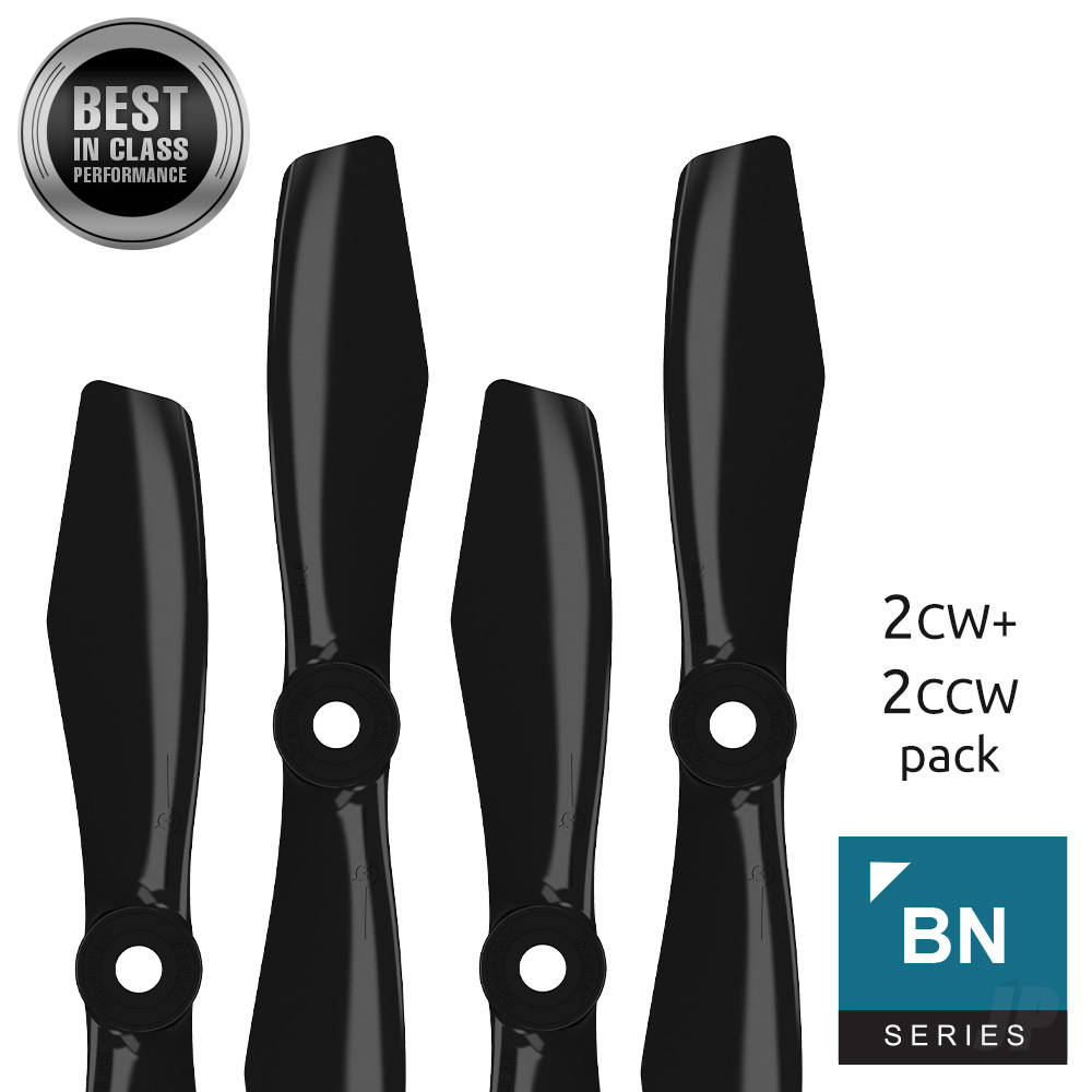 Master Airscrew 5x4.5 BN-FPV Bullnose Propeller Set 4x Black MASBN05X45SB4 1
