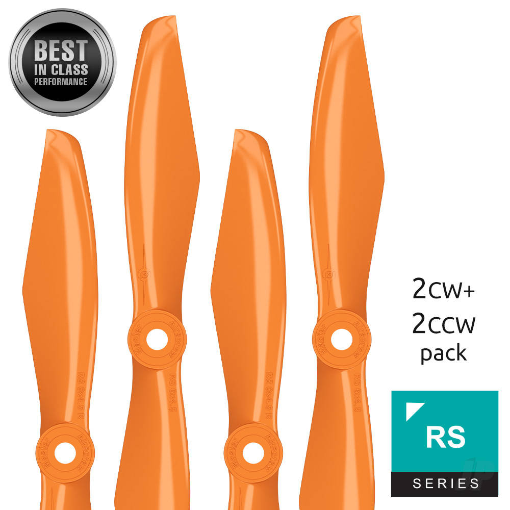 Master Airscrew 6x4.5 RS-FPV Racing Propeller Set 4x Orange MASRS06X45SO4 1