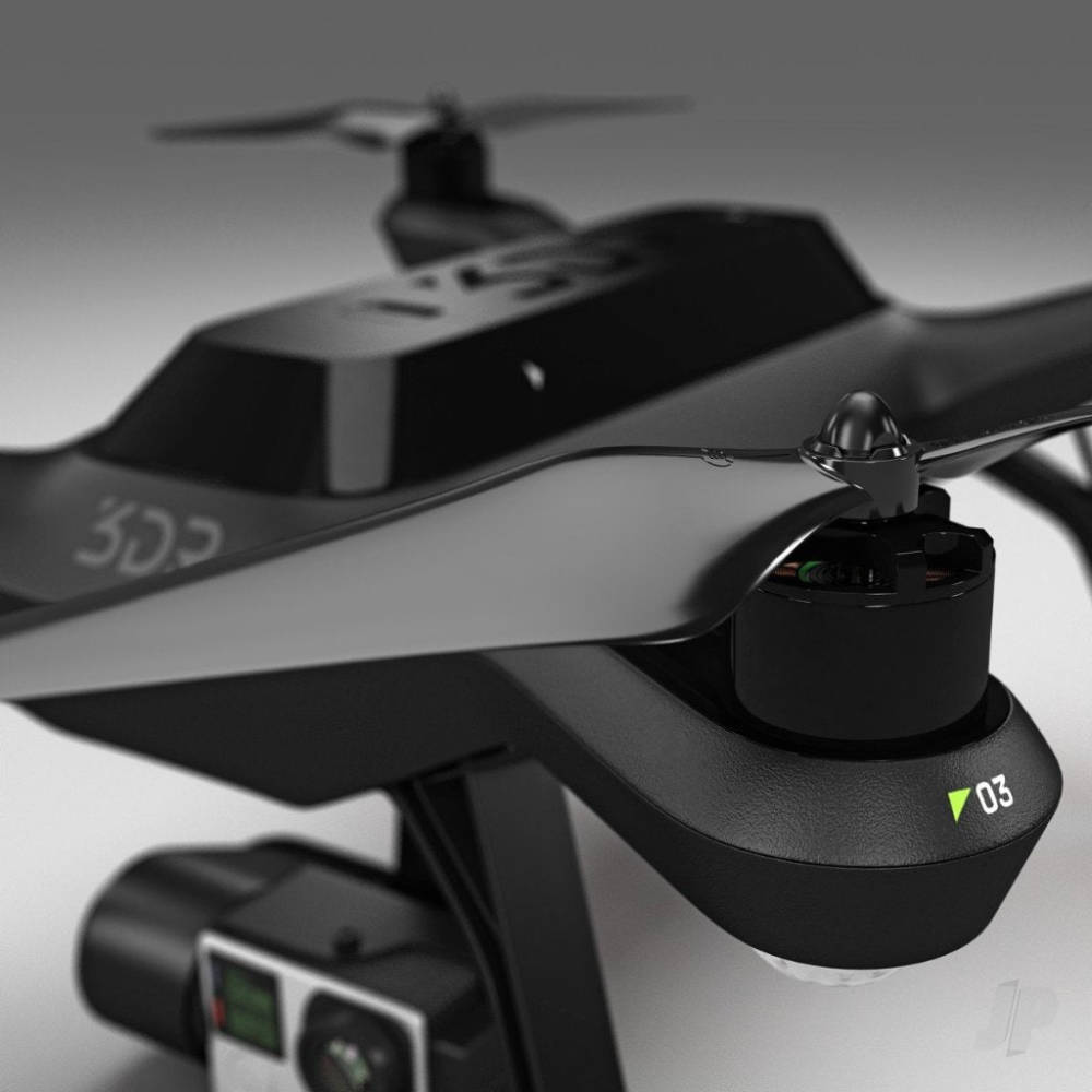 Master Airscrew 10x4.5 MR SL Propeller C Set x4 Black, Built in Nut for 3D - MASSL10X45CB4