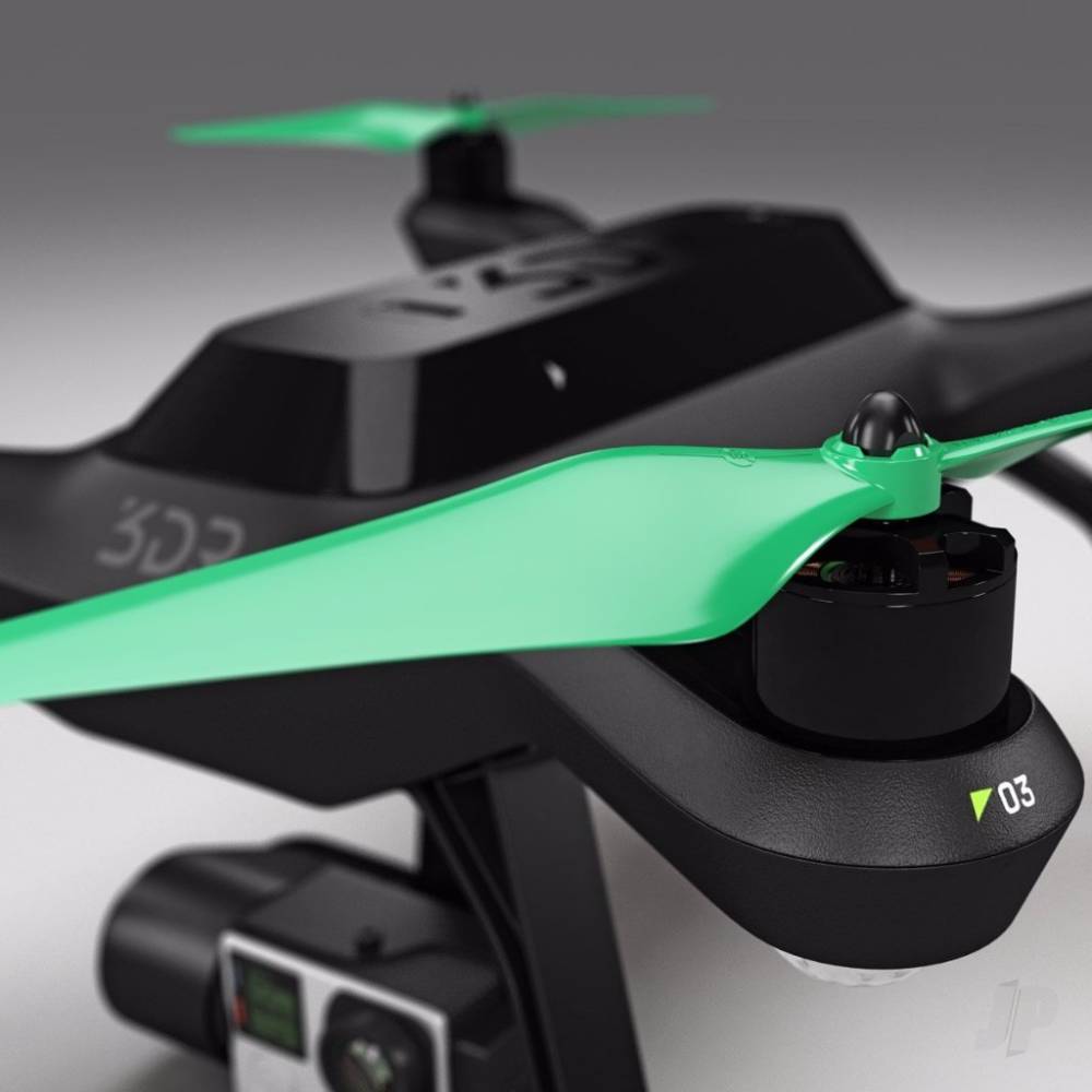 Master Airscrew 10x4.5 MR SL Propeller C Set x4 Green, Built in Nut for 3D - MASSL10X45CG4