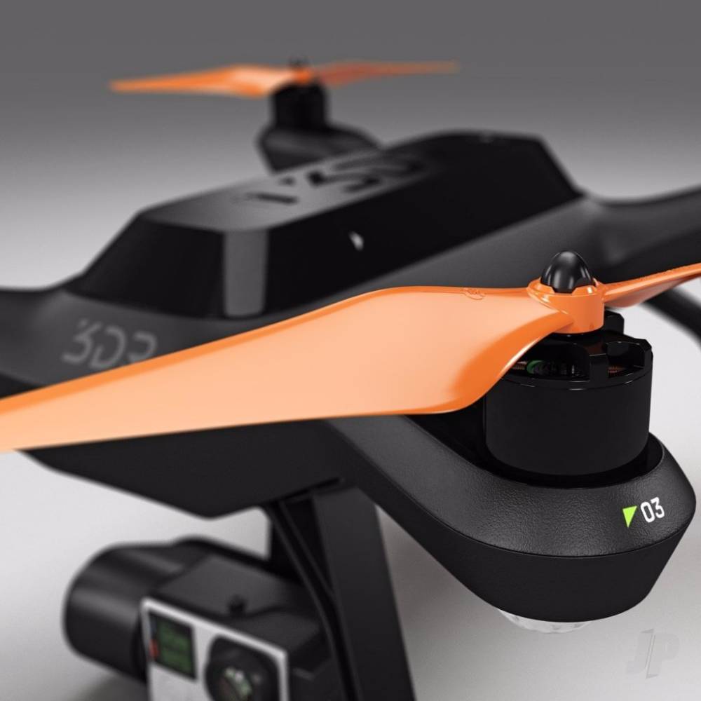 Master Airscrew 10x4.5 MR SL Propeller C Set x4 Orange, Built in Nut for 3 - MASSL10X45CO4