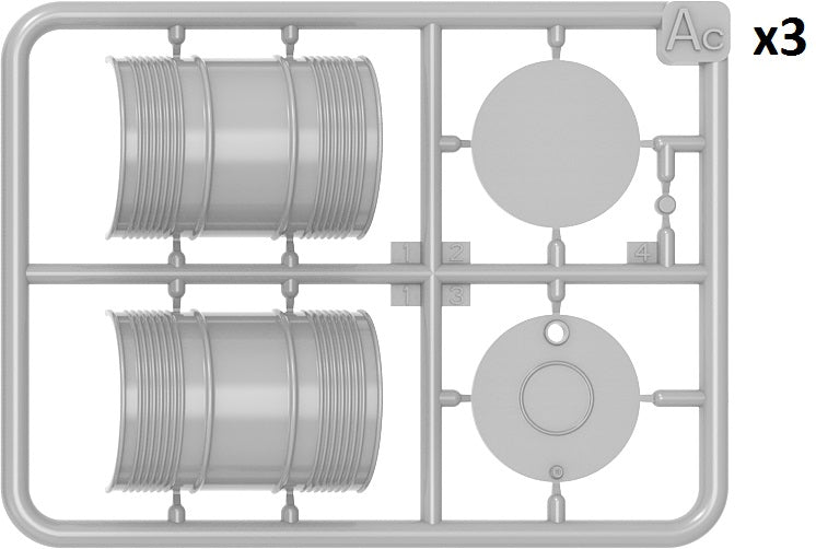 Miniart 1:24 - Fuel & Oil Drums, 1930-50's Set 2