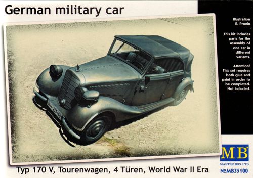Masterbox 1:35 - German Car Type 170V Military Tourenwagen