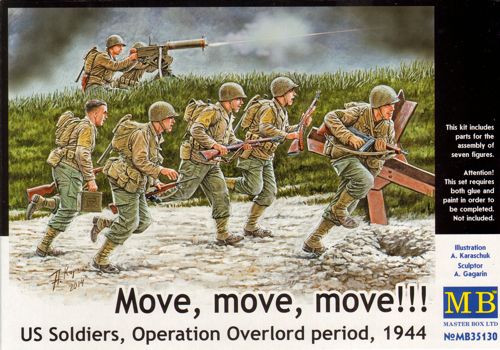 Masterbox 1:35 - US Soldiers Operation Overlord Move Move