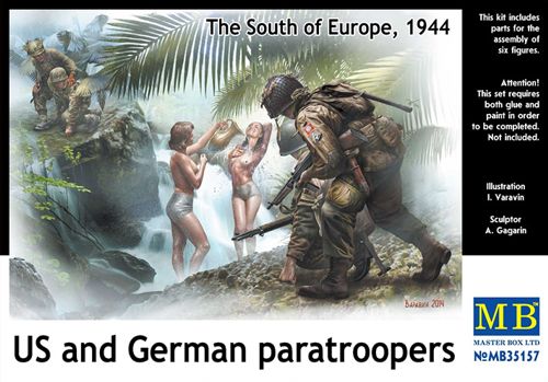Masterbox 1:35 - US and German Paratroopers Southern Europe