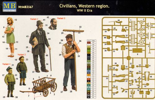 Masterbox 1:35 - Peasants Western Europe WWII