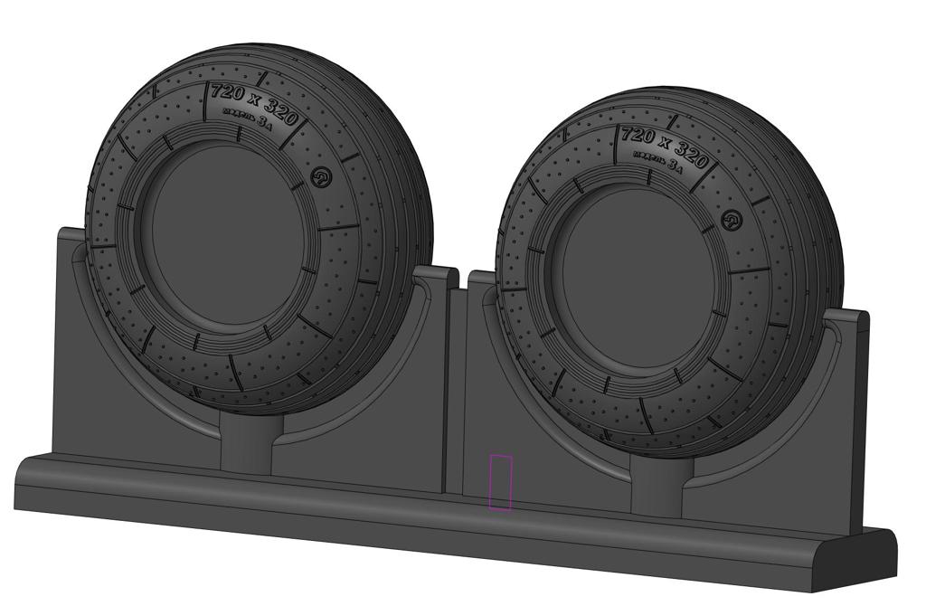 Mil Mi-24V/VP/Mi-35M Hind wheels (designed to be used with Monogram, Revell and Zvzda kits)