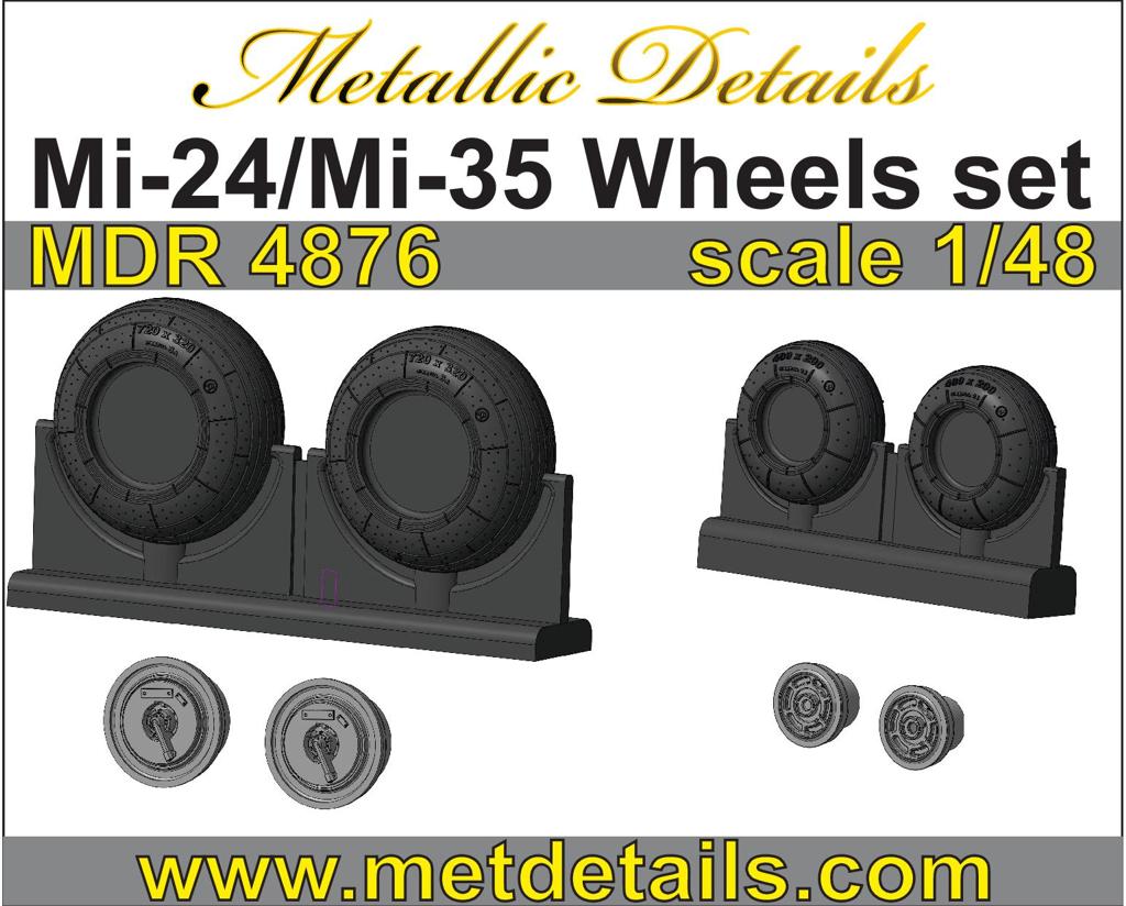 Mil Mi-24V/VP/Mi-35M Hind wheels (designed to be used with Monogram, Revell and Zvzda kits)