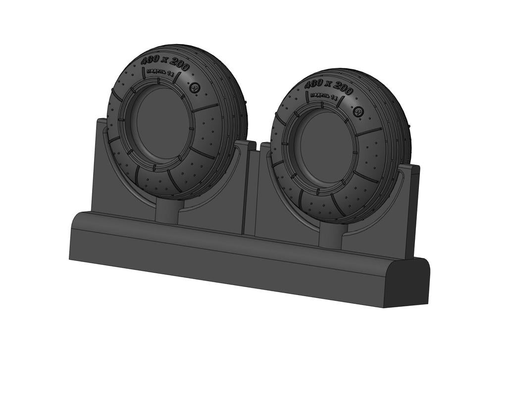 Mil Mi-24V/VP/Mi-35M Hind wheels (designed to be used with Monogram, Revell and Zvzda kits)