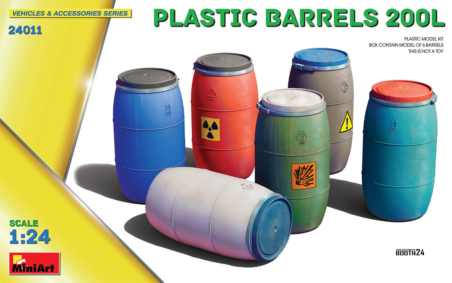 Miniart 1/24 Plastic Barrels 200L MIN24011