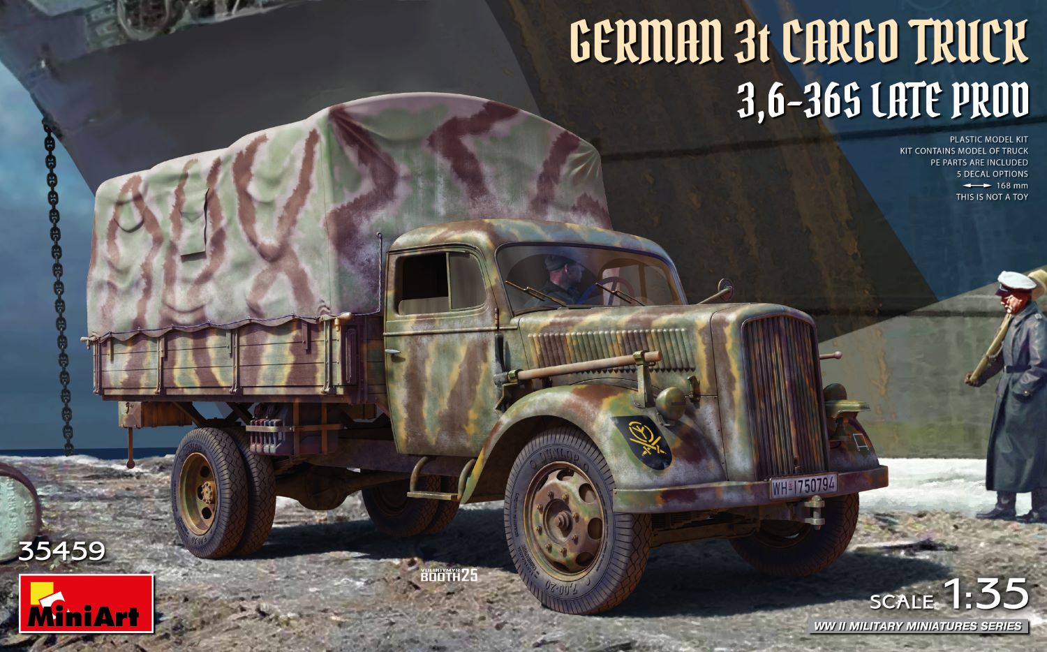 Miniart 1:35 - German 3t Cargo Truck 3,6-36s Late Prod