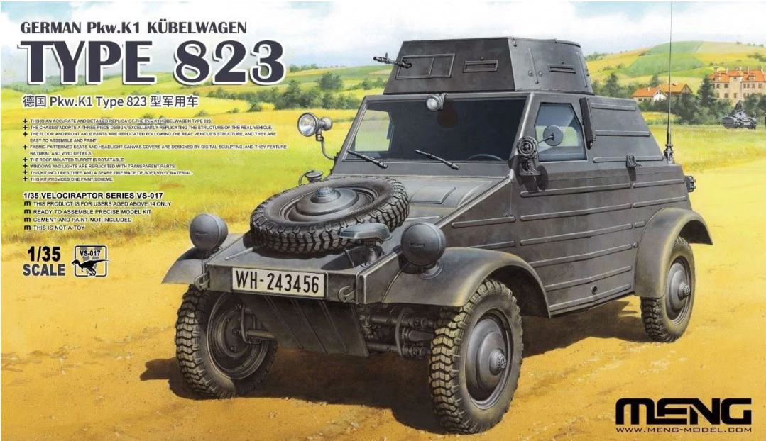 Meng Model 1:35 - German Pkw.K1 Kubelwagen Type 823