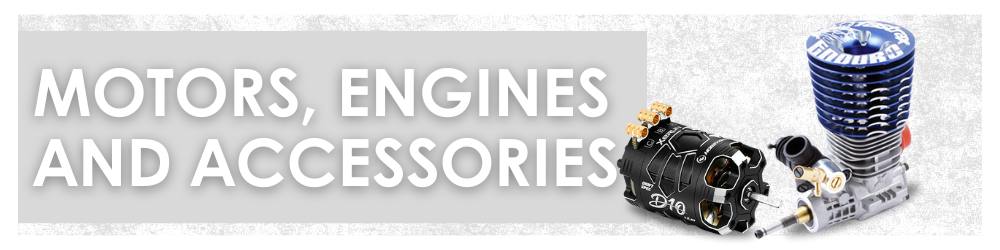radio control motors, engines, and accessories