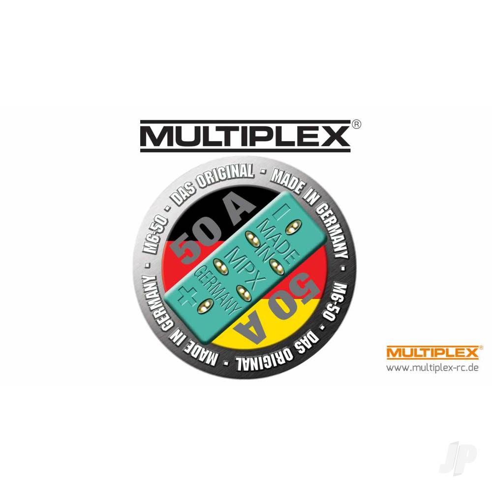 Multiplex MPX M6-50 High-current Plug, Male (3 pcs) MPX1-01219 1