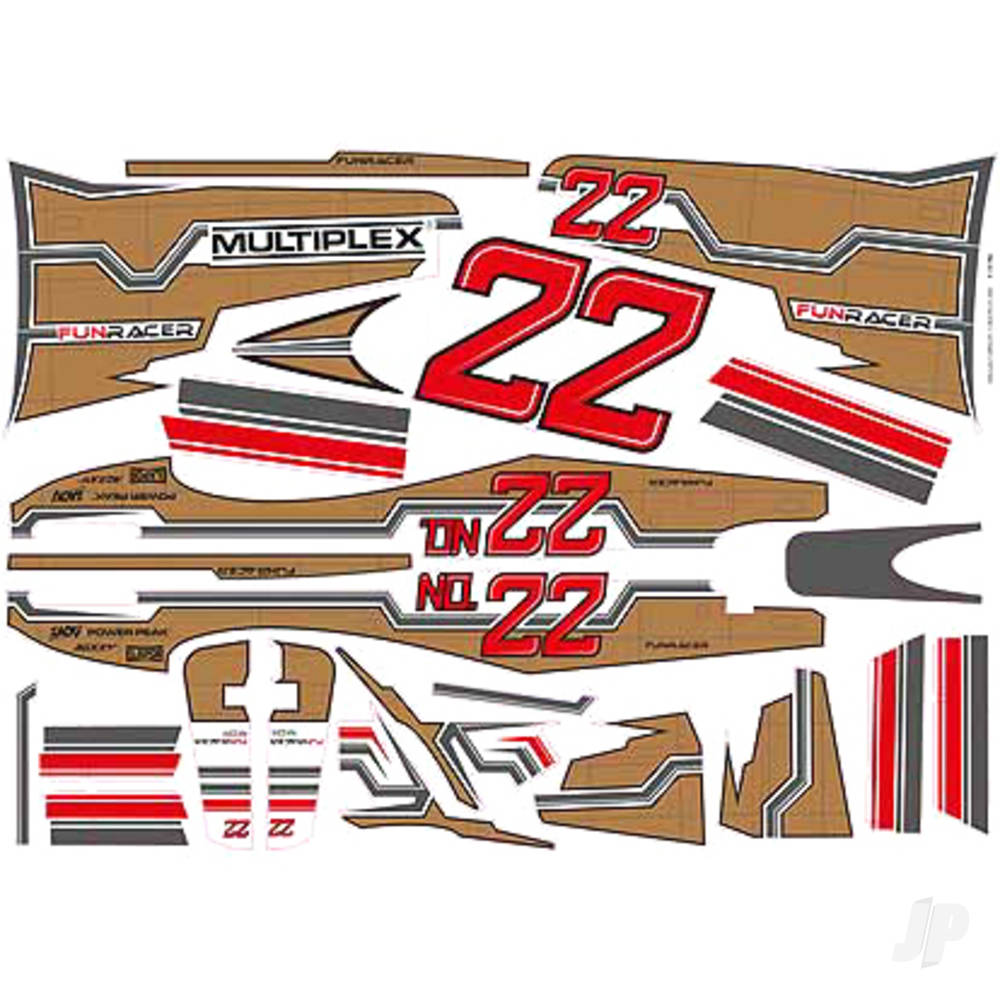 Multiplex Decal Funracer Bronze MPX1-01782 - RC Aircraft Spares