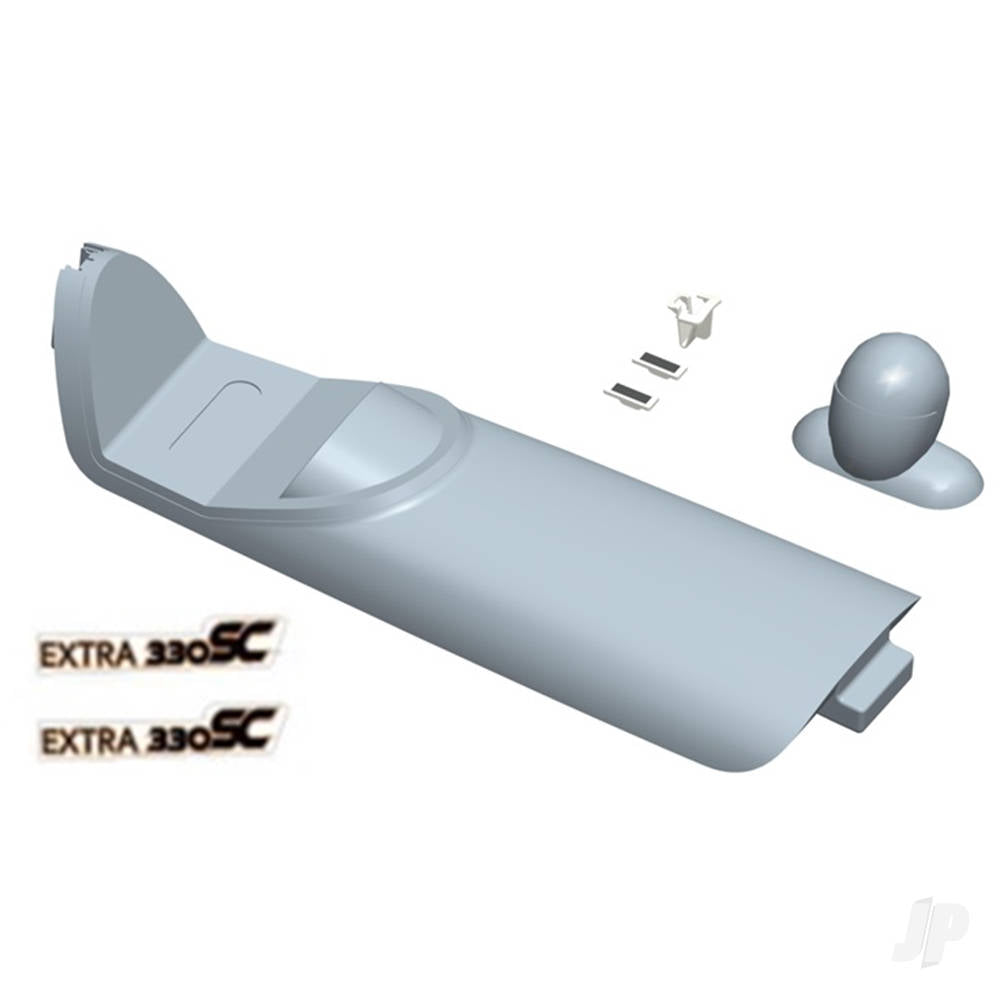 Multiplex Canopy including pilot, cockpit, and decal for Extra 330 S MPX224463 - RC Aircraft Spares