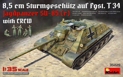 Miniart 1:35 - Jagdpanzer SU-85 ( r ) with Crew