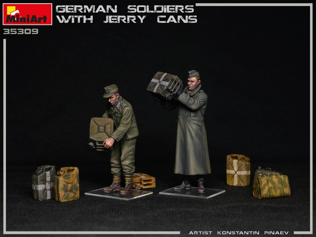 GERMAN SOLDIERS WITH JERRY CANS (WWII)