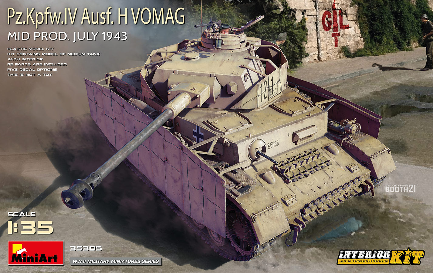 MiniArt Pz.Kpfw.IV Ausf.H Vomag. - MT35305 - Military Vehicle Kits