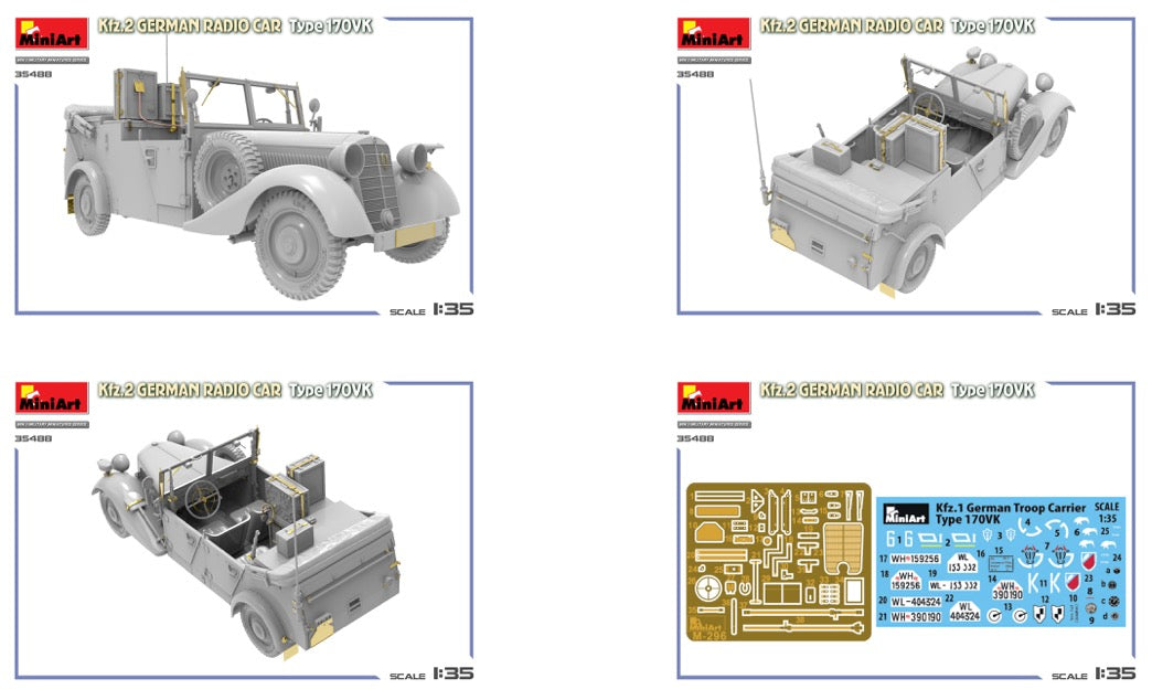 MiniArt Kfz.2 German Radio Car Type 170Vk MT35488