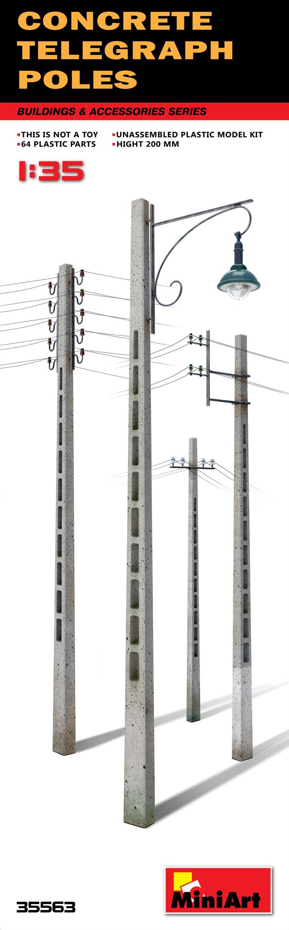 MiniArt Concrete Telegraph Poles