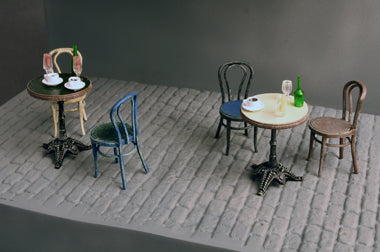 Cafe Furniture (tables and chairs) & Crockery