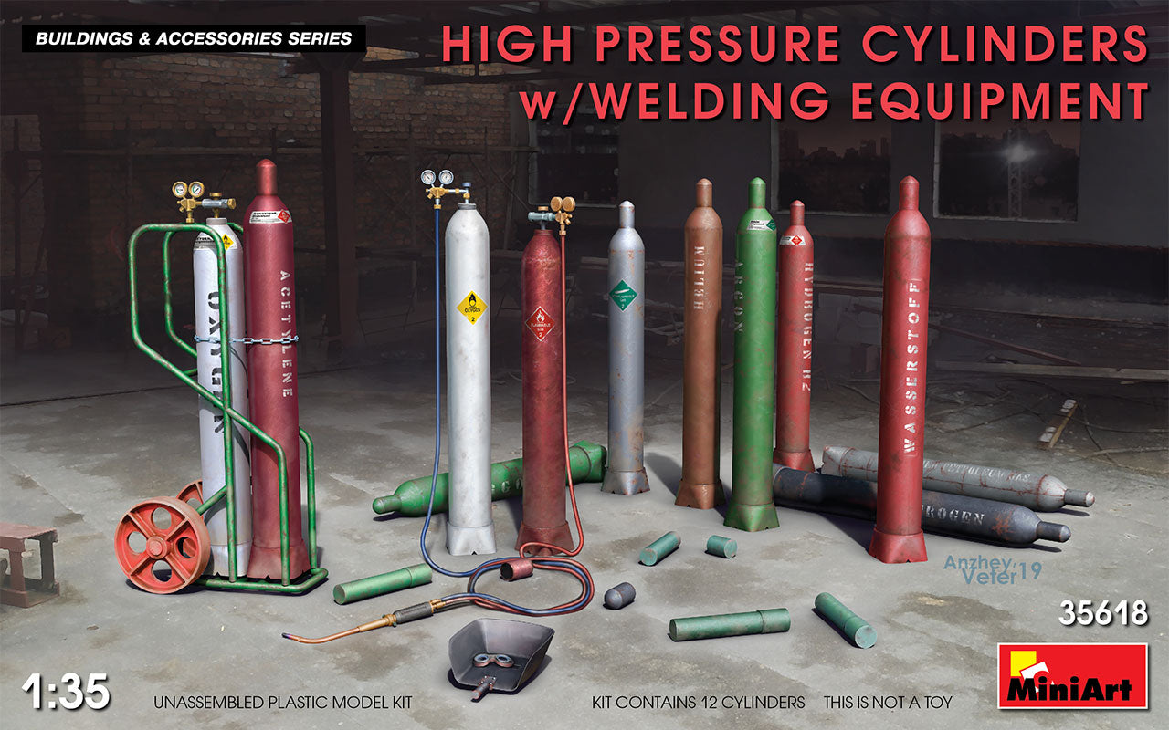 Miniart 1:35 - High Pressure Cylinders w/ Welding Equip