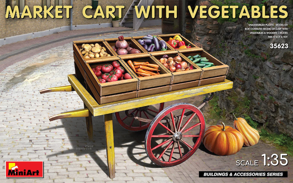Miniart 1:35 - Market Cart With Vegetables