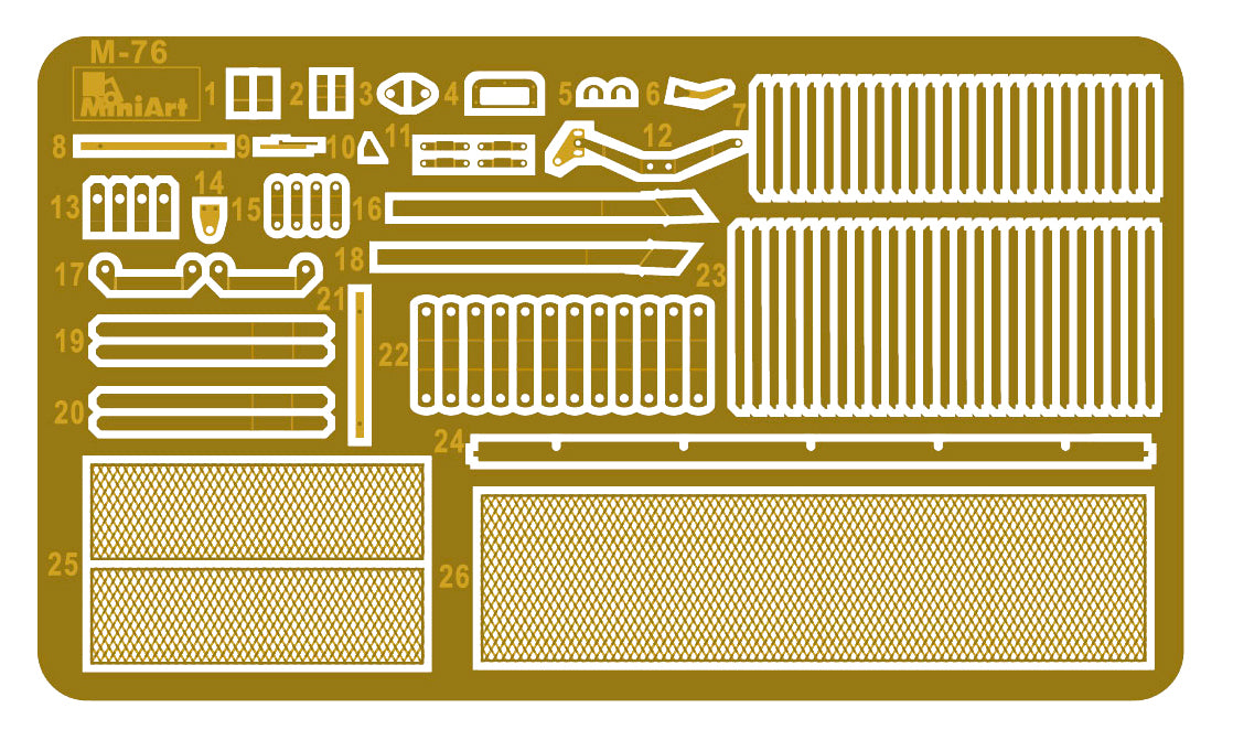 Soviet TOP Armoured Recovery Vehicle ALL HATCHES CAN BE POSED OPEN OR CLOSED SEPARATED OMSh TRACKSPHOTO-ETCHED PARTS INCLUDEDCLEAR PARTS INCLUDEDDECALS SHEET FOR 3 VARIANTS