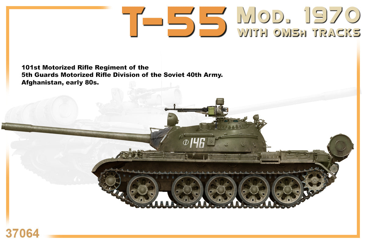 Soviet T-55 Mod. 1970 WITH OMSh TRACKS