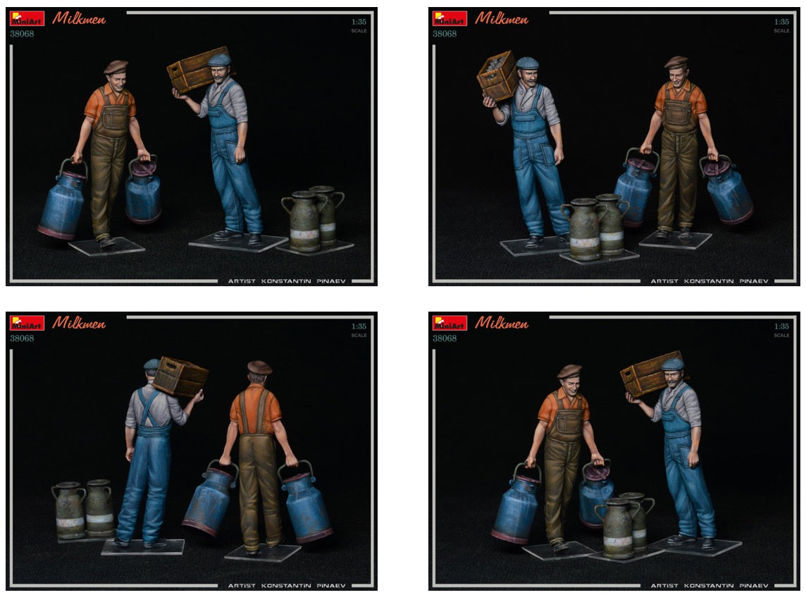 MILKMEN Kit Contains Models of 2 Figures & Cans/churns