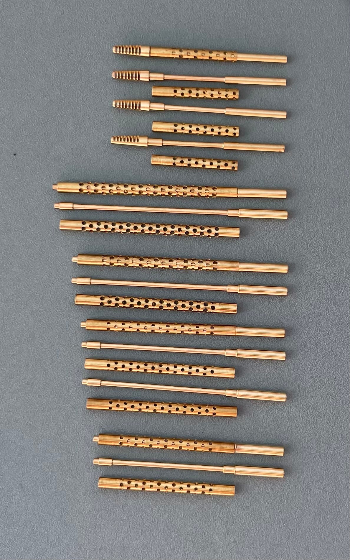 North-American B-25J Mitchell Browning cal. 50 barrels set – 26 brass parts, modification 'A' with Side Guns Browning cal. 50 special end (designed to be used with Hong Kong Models kits)