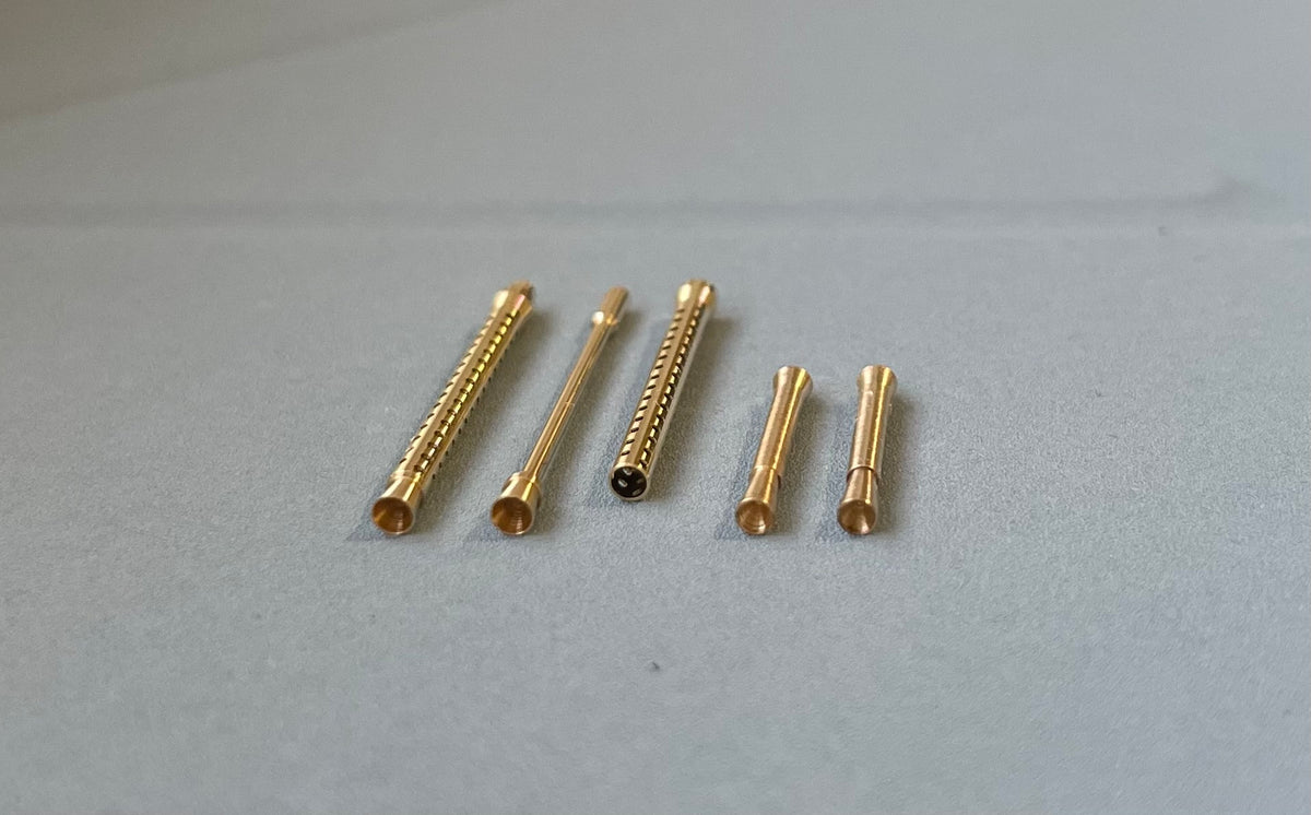 Barrels for Messerschmitt Bf-109E-4 / Tropical – 6 brass parts (designed to be used with Eduard kits)